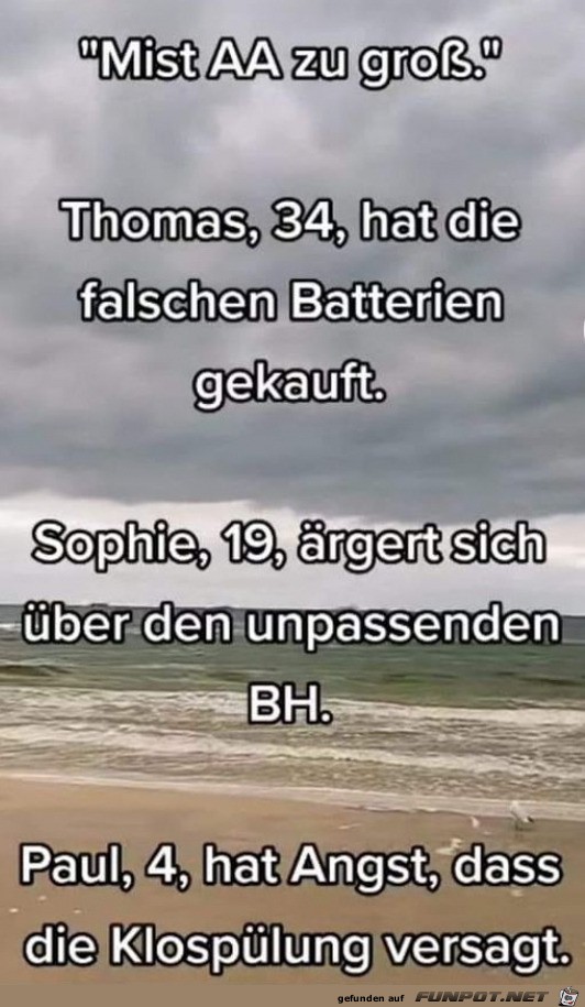 Unterschiedliche Gedanken Unterschiedliche Gedanken