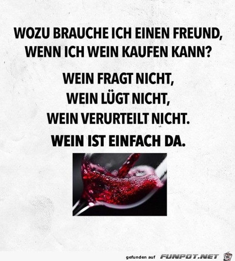 Es gibt Wein