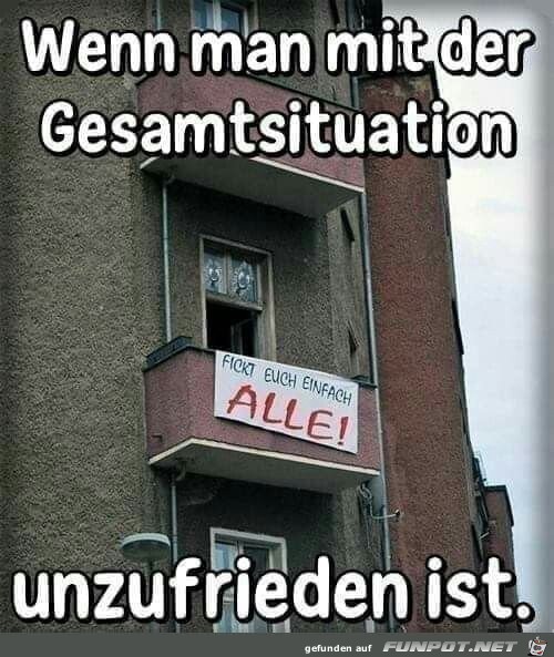 unzufrieden