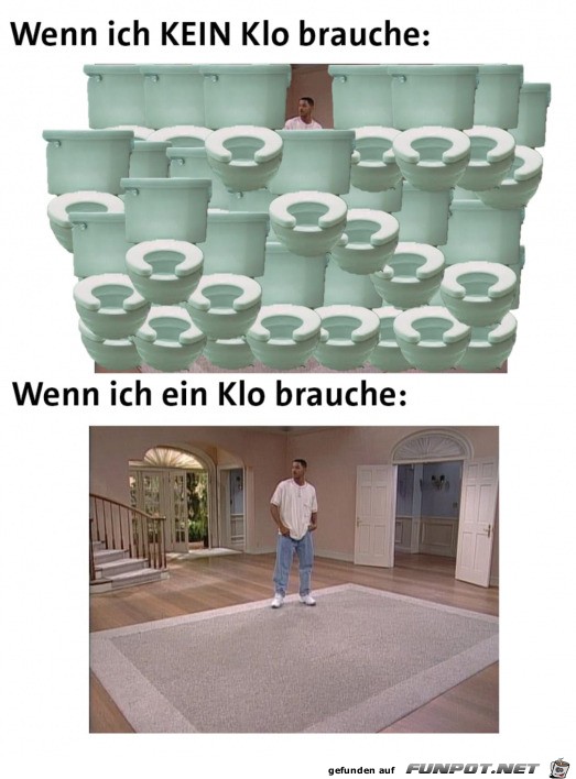 Wenn man eine Toilette braucht