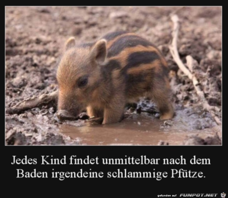 Kind im Matsch