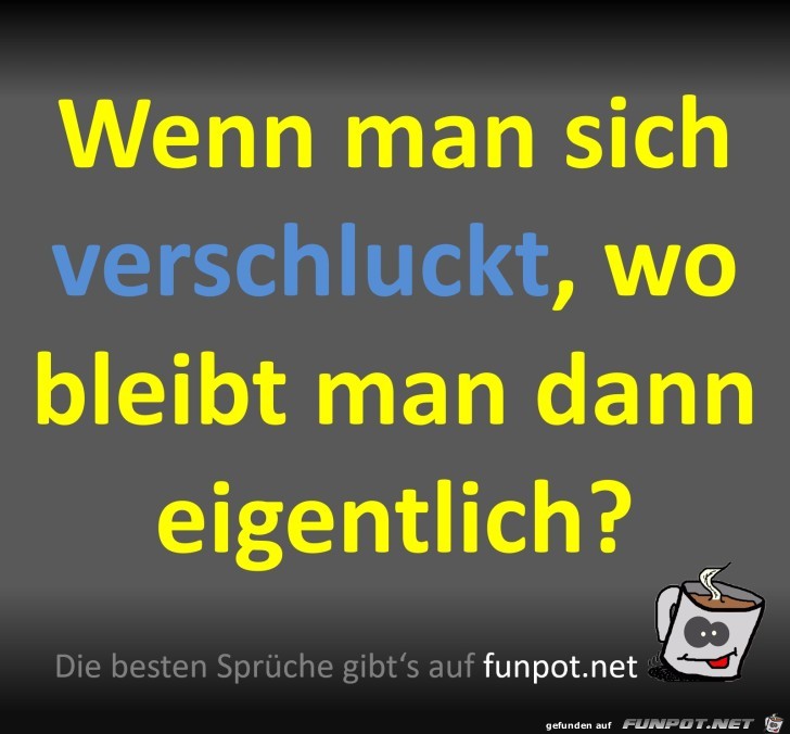 Sich verschlucken