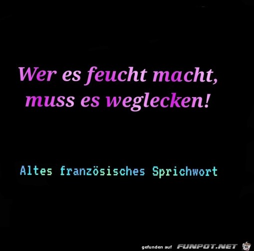 Franzsisches Sprichwort