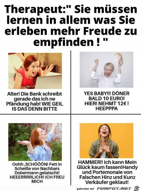 Mehr Freude empfinden