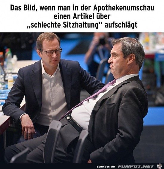 schlechte Sitzhaltung