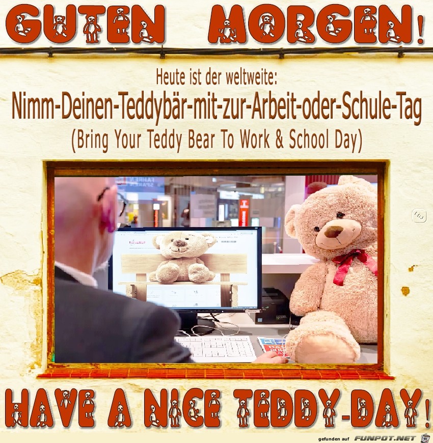 Nimm deinen Teddybr mit zur Arbeit Tag