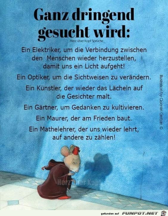Ganz dringend gesucht