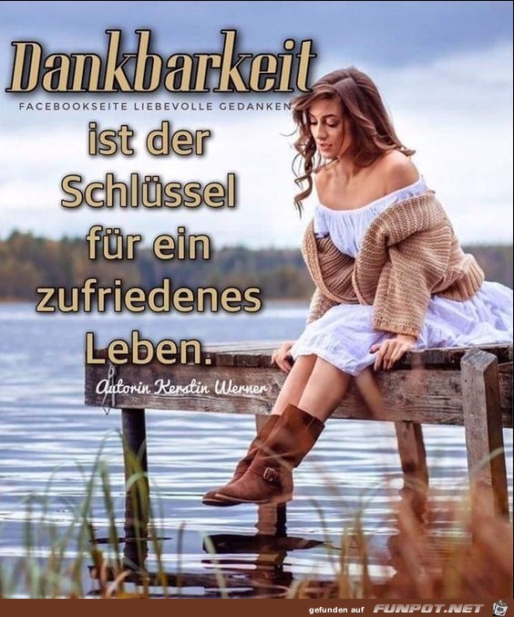 Herziger Spruch 'Dankbarkeit'