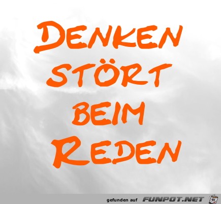 Denken strt beim Reden