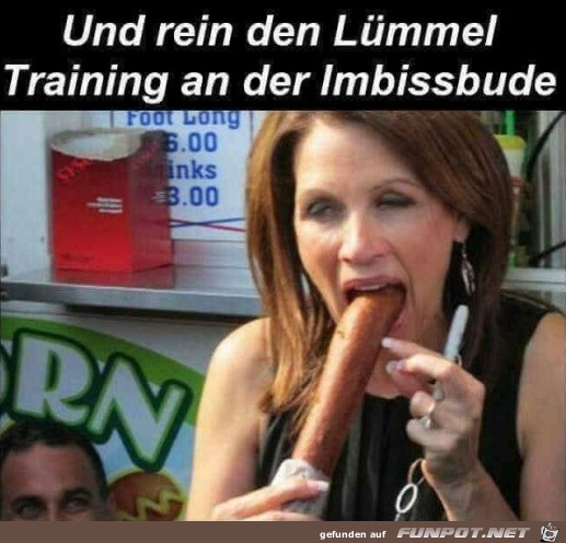 Training an der Imbissbude