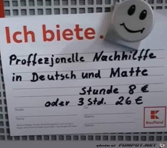 Tolle Nachhilfe