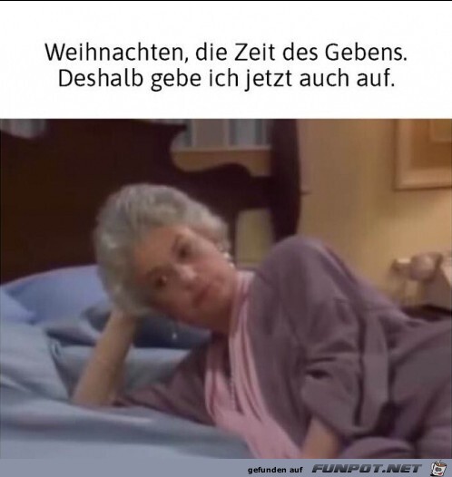 die Zeit des Gebens aufgeben