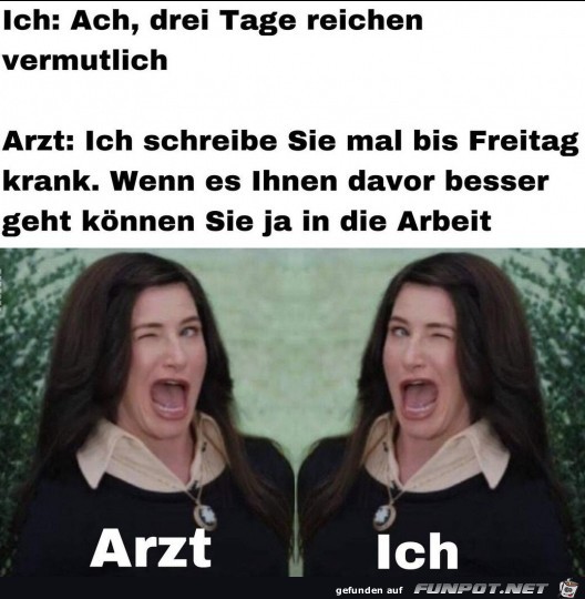 der geheime Pakt zwischen meinem Arzt und mir ;-)