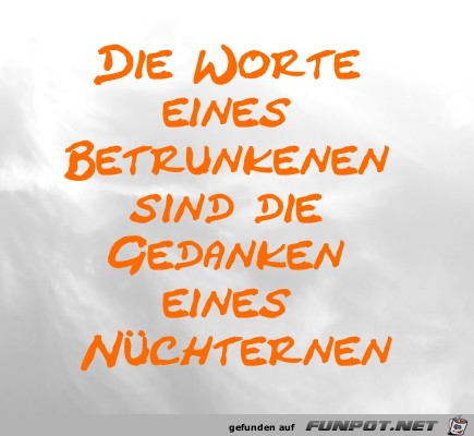 Die Worte eines Betrunkenen