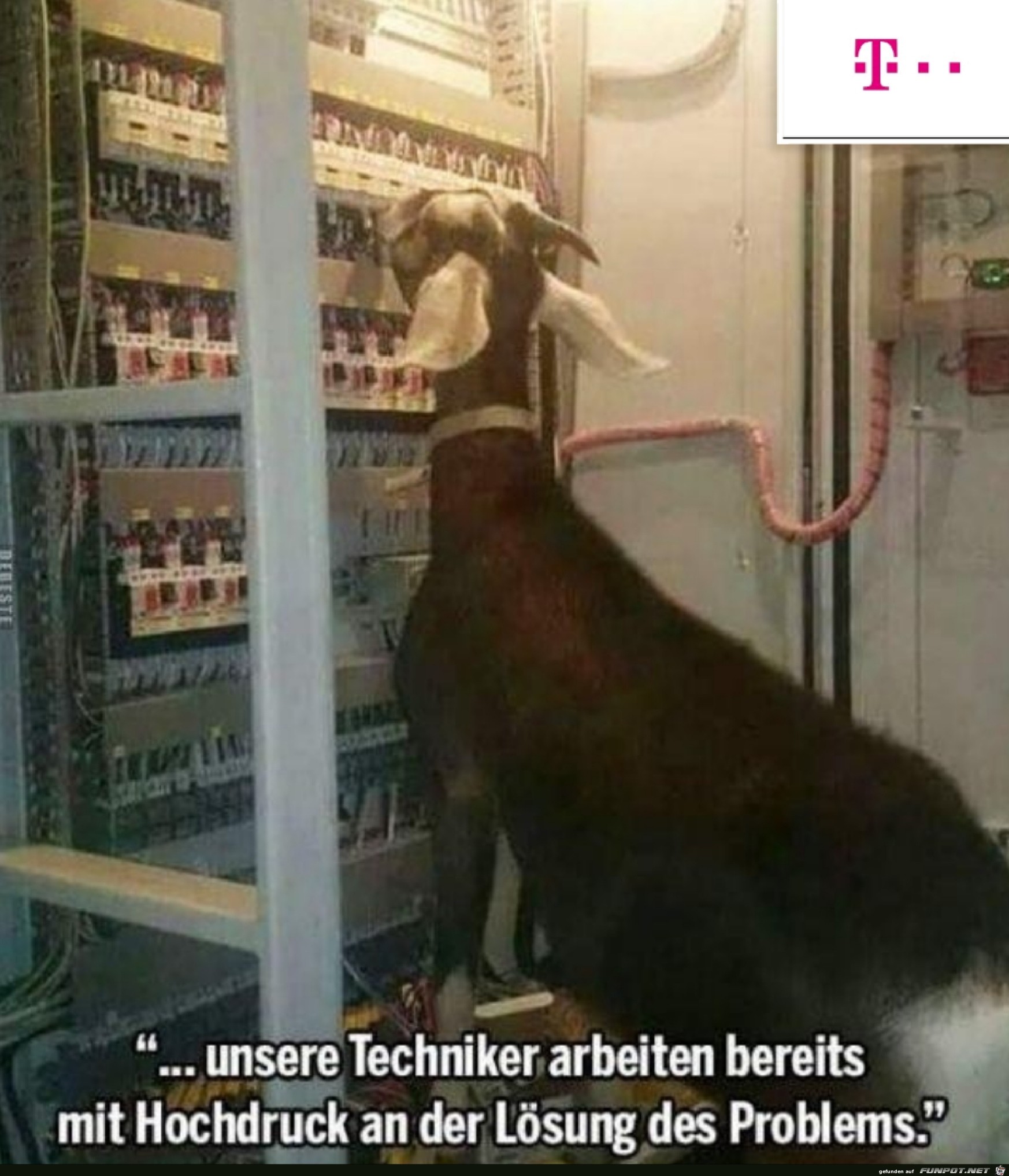 Der Techniker arbeitet dran