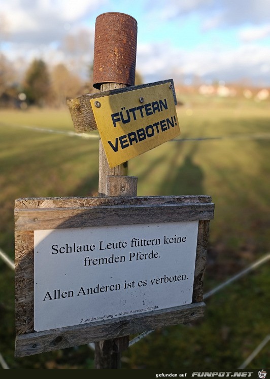 Fttern verboten