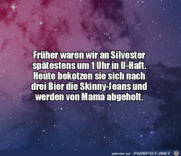 Frher an Silvester