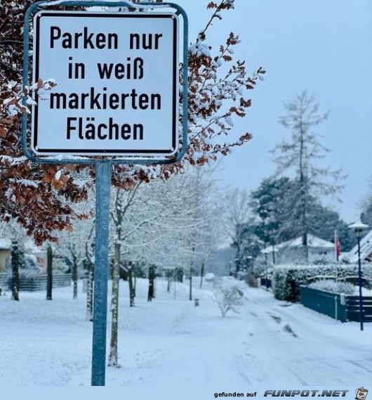 Viel Parkflche im Winter