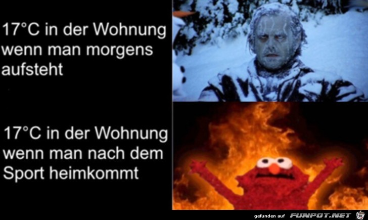 Unterschiedliches Temperaturempfinden