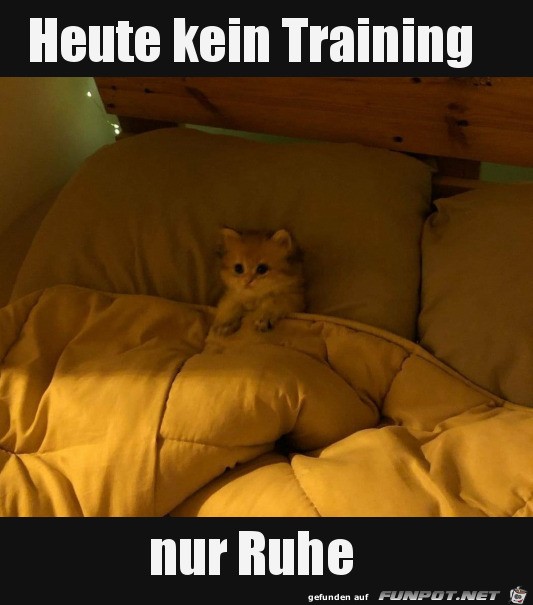 Heute nur Ruhe