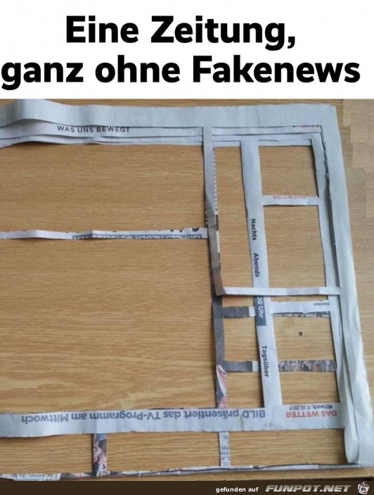 Zeitung ohne Fake News