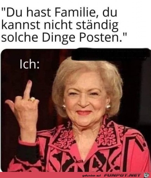 du kannst nicht stndig solche Dinge posten