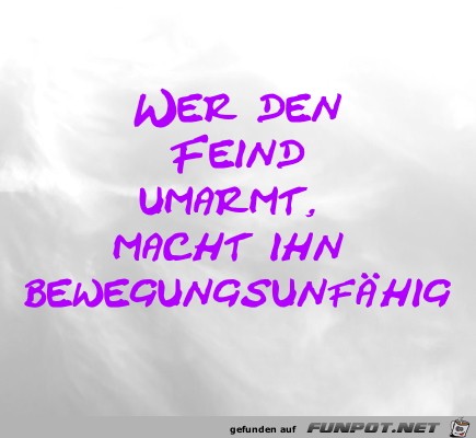 Wer den Feind umarmt