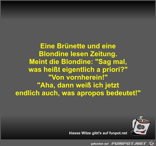 Eine Brnette und eine Blondine lesen Zeitung