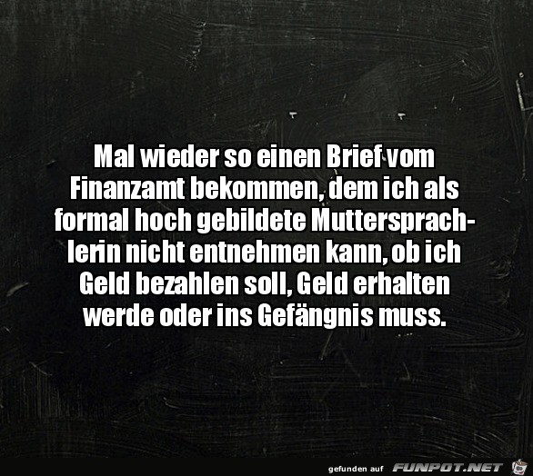 Brief vom Finanzamt