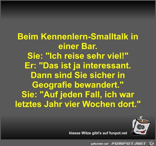 Beim Kennenlern-Smalltalk in einer Bar