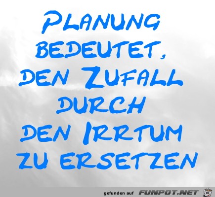 Planung bedeutet