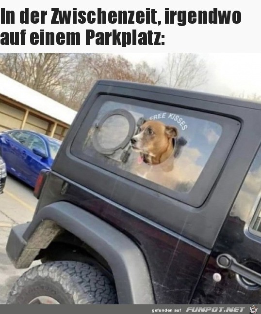 Auf dem Parkplatz