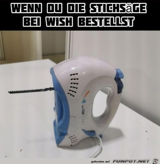 Bei Wish bestellt