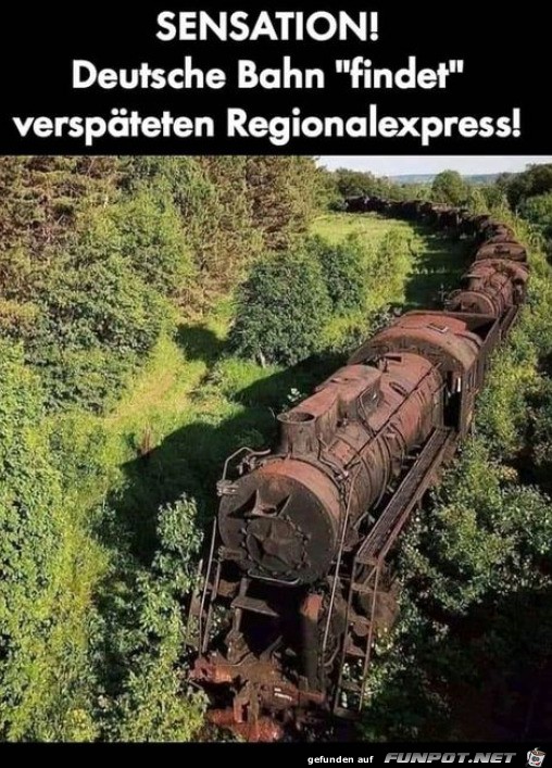 Versptete Bahn gefunden