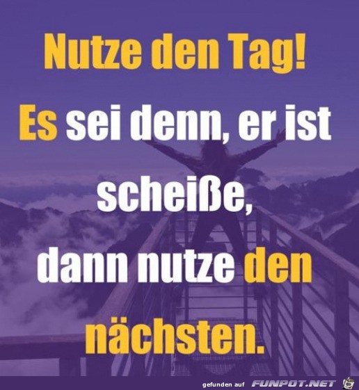 Nutze den Tag