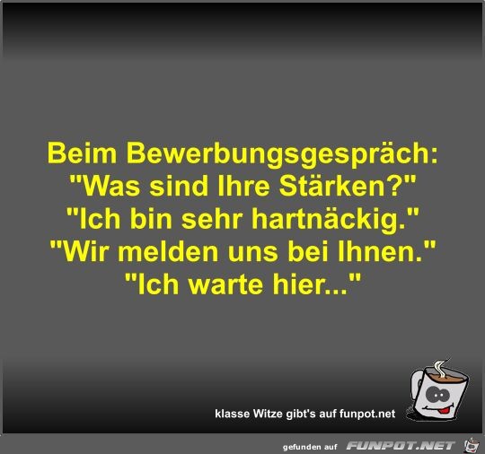 Beim Bewerbungsgesprch