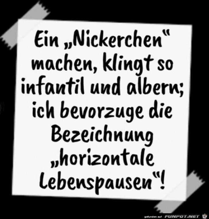 Ein Nickerchen Ein Nickerchen
