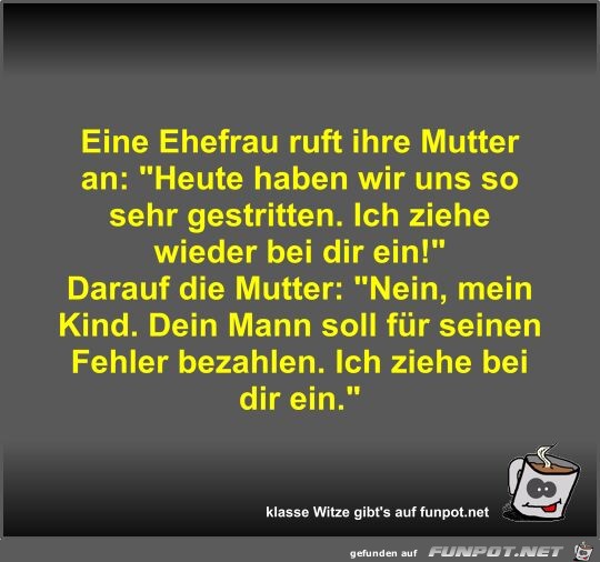 Eine Ehefrau ruft ihre Mutter an