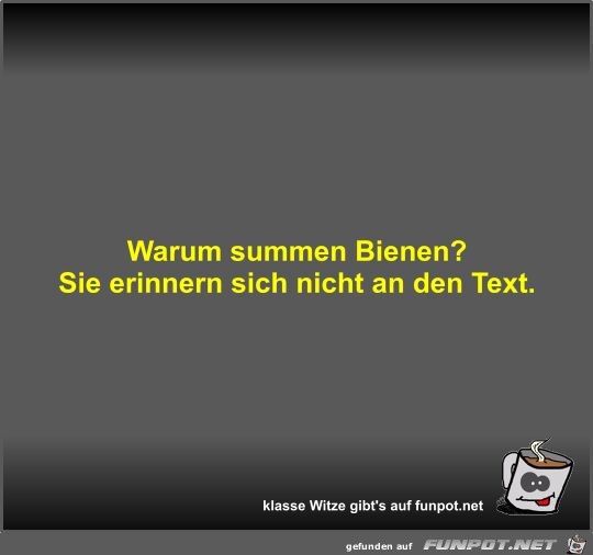 Warum summen Bienen?