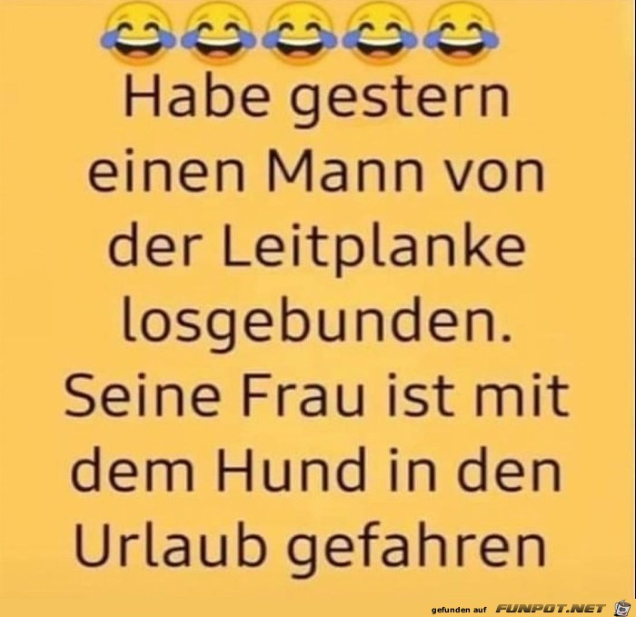 Mann losgebunden