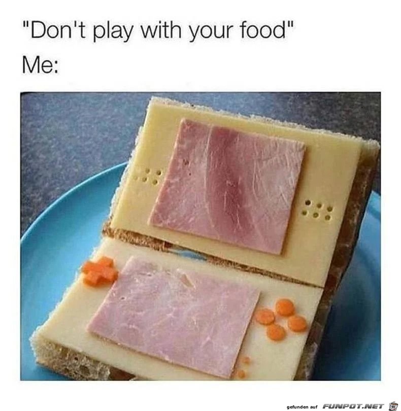 Nicht mit dem Essen spielen