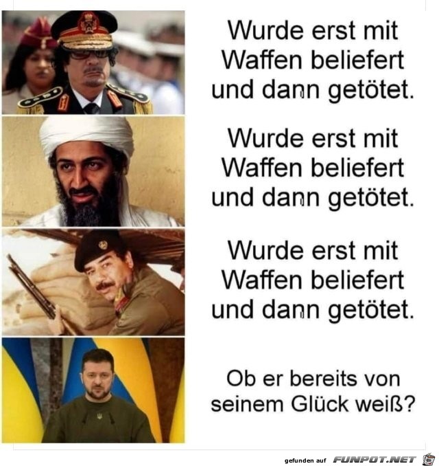 Ob er das schon weis