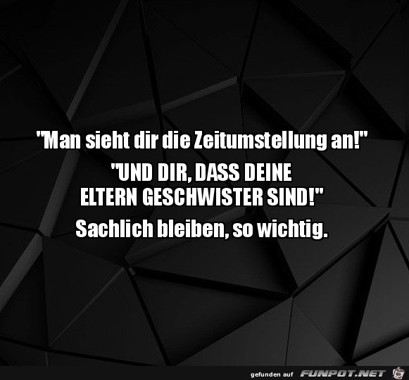 Sehr sachlich