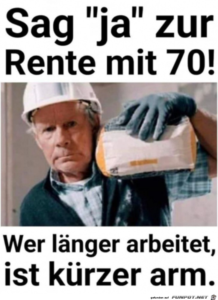 Rente mit 70