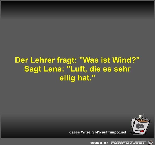 Der Lehrer fragt