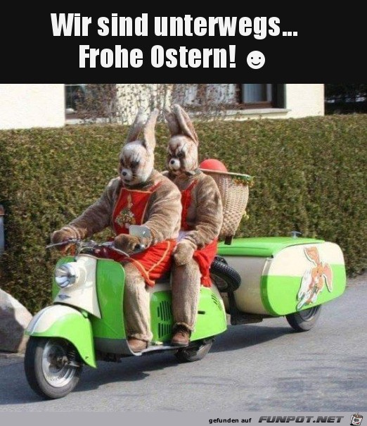 Osterhase ist unterwegs