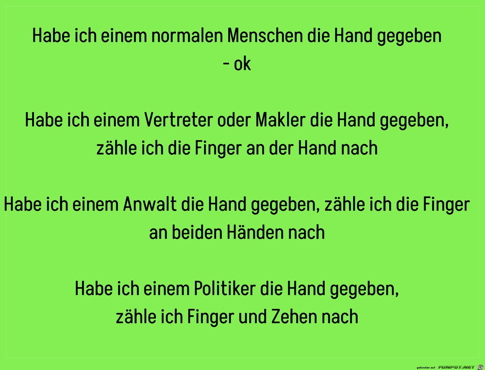 hand geben