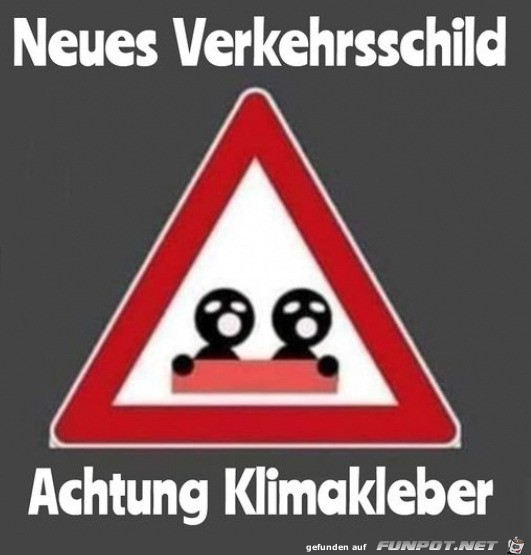 Neues Verkehrsschild