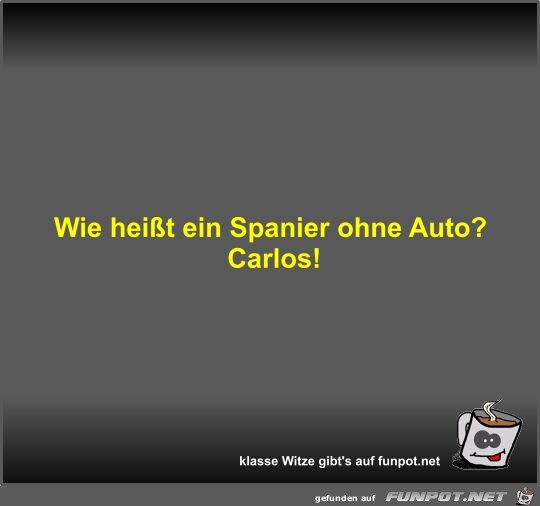 Wie heit ein Spanier ohne Auto?