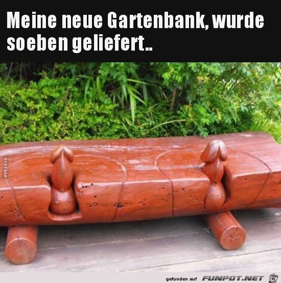 Neue Gartenbank